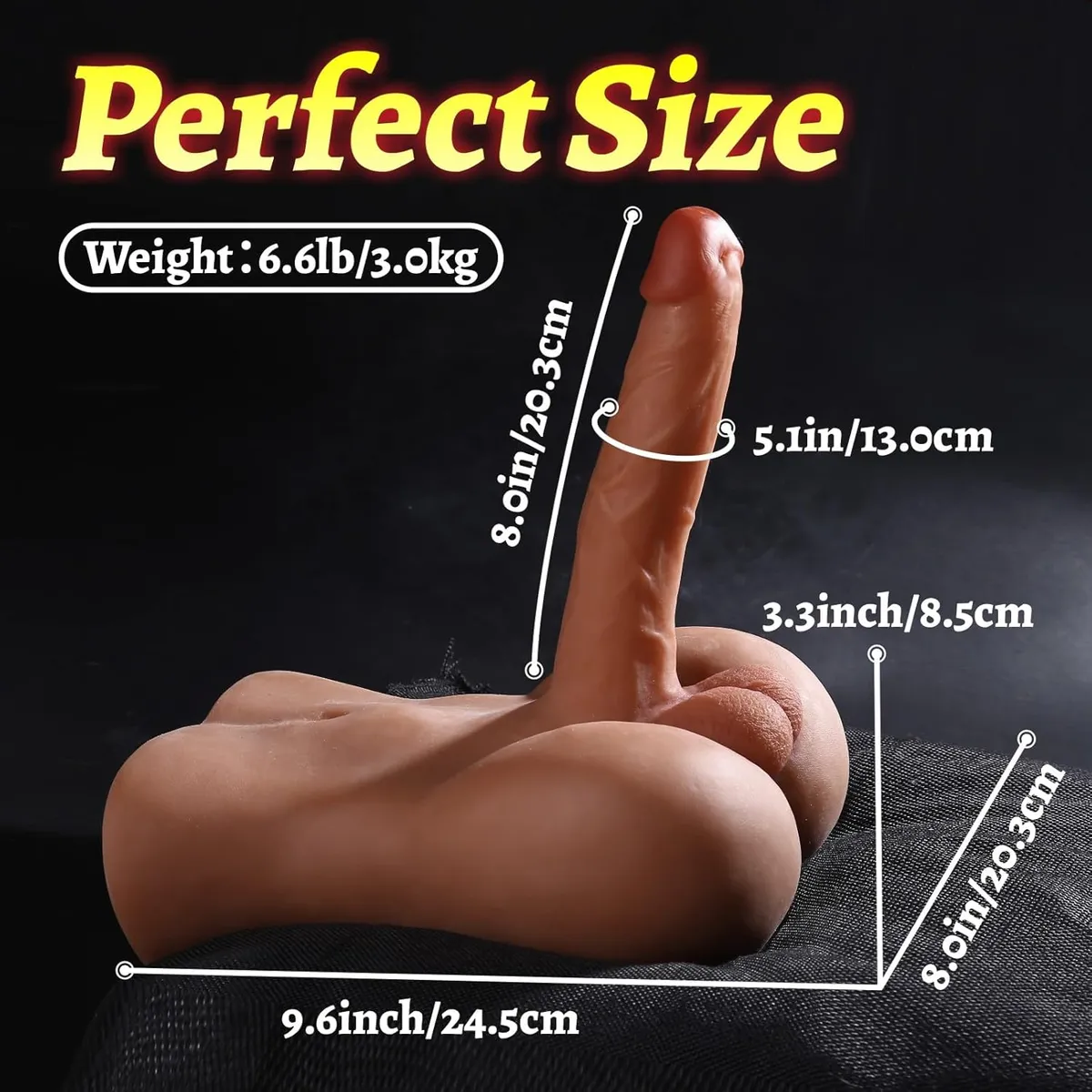 Contoured 2.5 kg Black Hip Mold